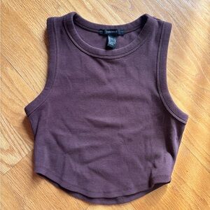 Forever 21 Chocolate Brown Crop Top
